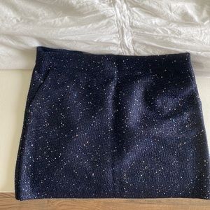 Cute navy short skirt with some sequin detail. NWT
